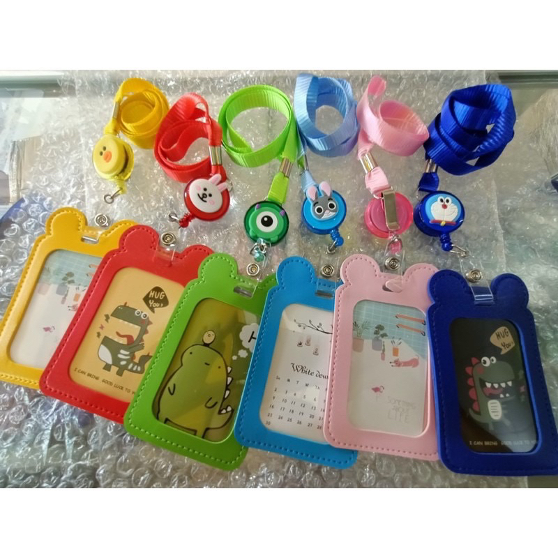 Dây đeo thẻ học sinh, bảng tên dành cho sinh viên, nhân viên nhiều màu sắc, hình thú ngộ nghĩnh dáng đứng