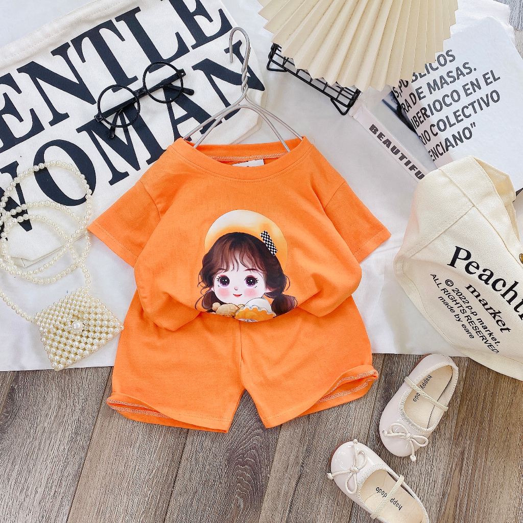 Bộ cộc cotton cho bé gái