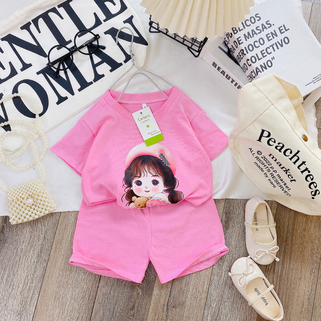 Bộ cộc cotton cho bé gái