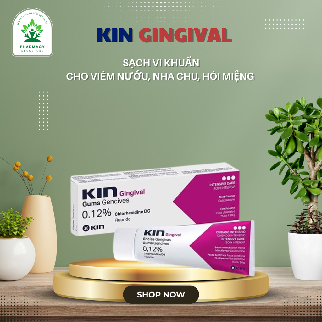 Kem Đánh Răng Kin Gingival Ngăn Ngừa Viêm Nướu, Hôi Miệng, Chảy Máu Chân Răng, Sát Khuẩn, Chống Sâu Răng 75ml