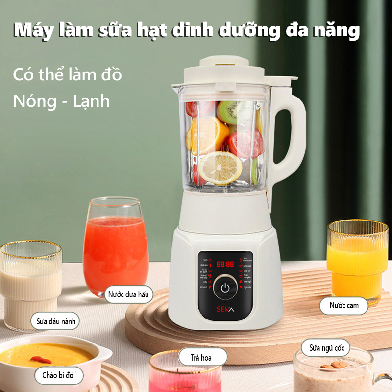 Máy Làm Sữa Hạt SEKA E500 Chống Ồn Dung Tích 1.5L, Máy Xay Sữa Hạt 10 Chức Năng Xay Nấu Đa Năng Cho Gia Đình