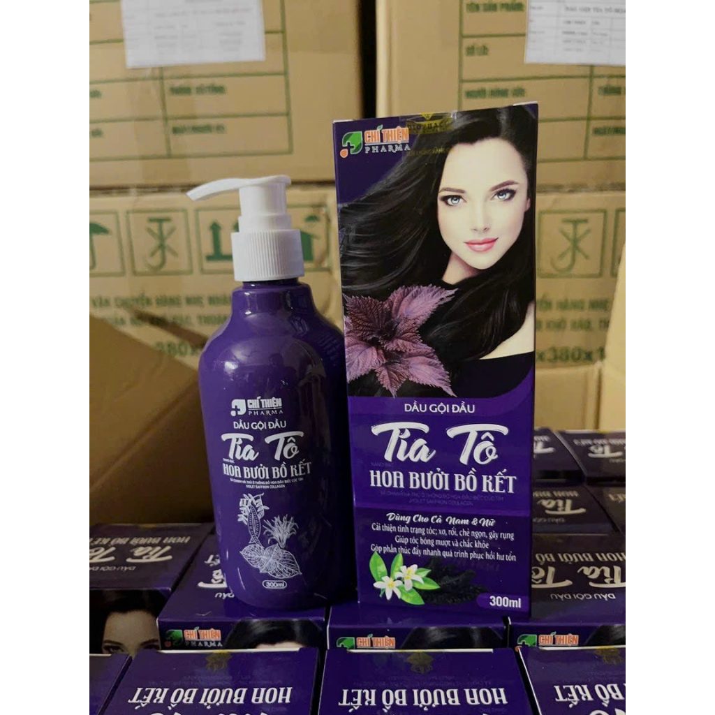 Dầu Gội -Xả  Tía Tô Hoa Bưởi Bồ Kết 300ml