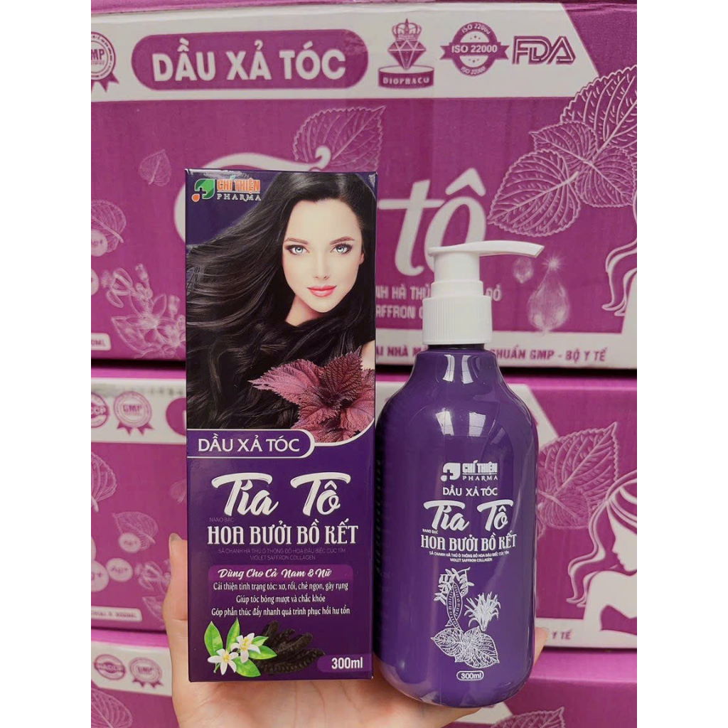 Dầu Gội -Xả  Tía Tô Hoa Bưởi Bồ Kết 300ml