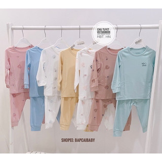 Bộ Punchun thu đông dài tay chất cotton mềm ấm cho bé trai bé gái siêu thấm hút
