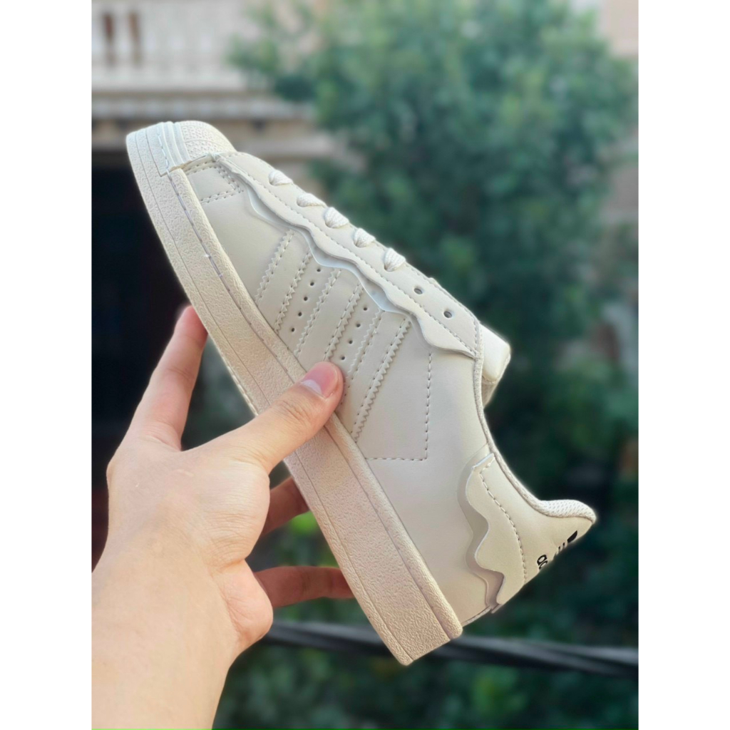 Giày_Adidas_ Superstar, Giày Thể Thao Mũi Sò Đầy Đủ 3 Màu Kem, Trắng, Hồng Bản Cao Cấp Full Bill Box