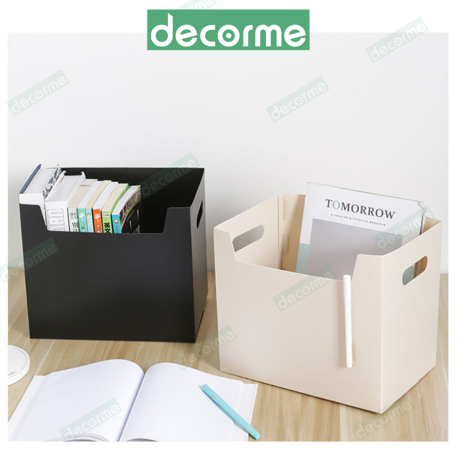 Kệ đựng tài liệu DecorMe khay đựng sách tài liệu văn phòng 4 ngăn giá đựng tài liệu sách vở để bàn tặng kèm sticker