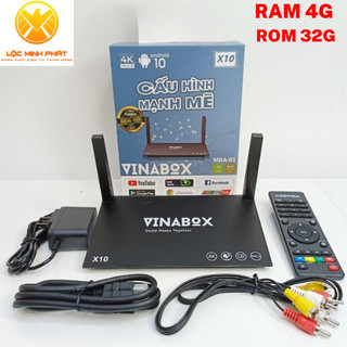 VINABOX X10 – ĐIỀU KHIỂN BẰNG GIỌNG NÓI – RAM 2G,4G,Android 10.1, Bluetooth 4.0