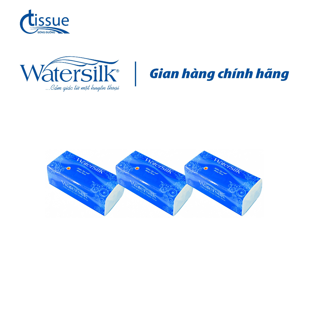 Combo 3 Khăn Lau Mặt Watersilk 200 Tờ/Gói - Giấy Ăn, Khăn Ăn