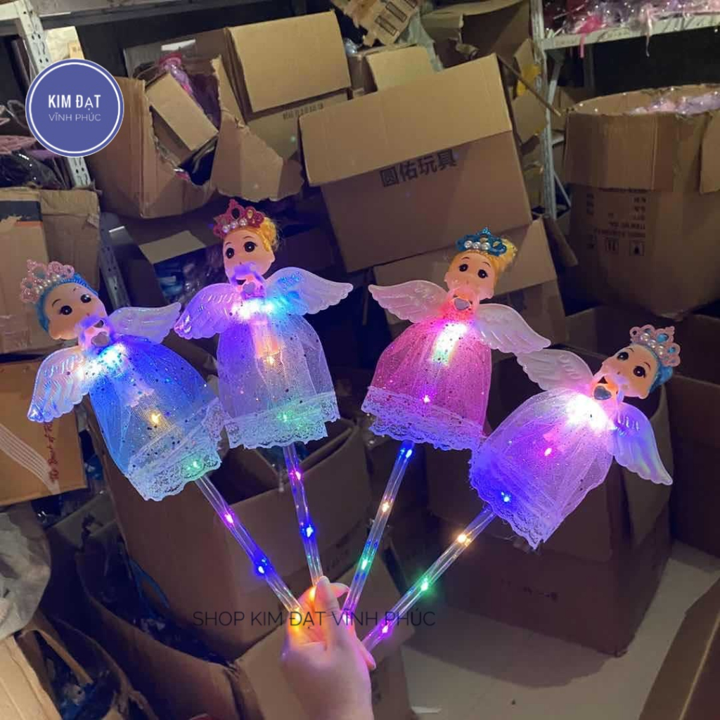 Đèn Búp bê phát sáng có sẵn pin . đồ chơi Đèn lồng công chúa nhiều màu sắc