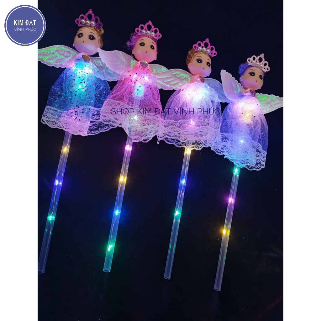 Đèn Búp bê phát sáng có sẵn pin . đồ chơi Đèn lồng công chúa nhiều màu sắc