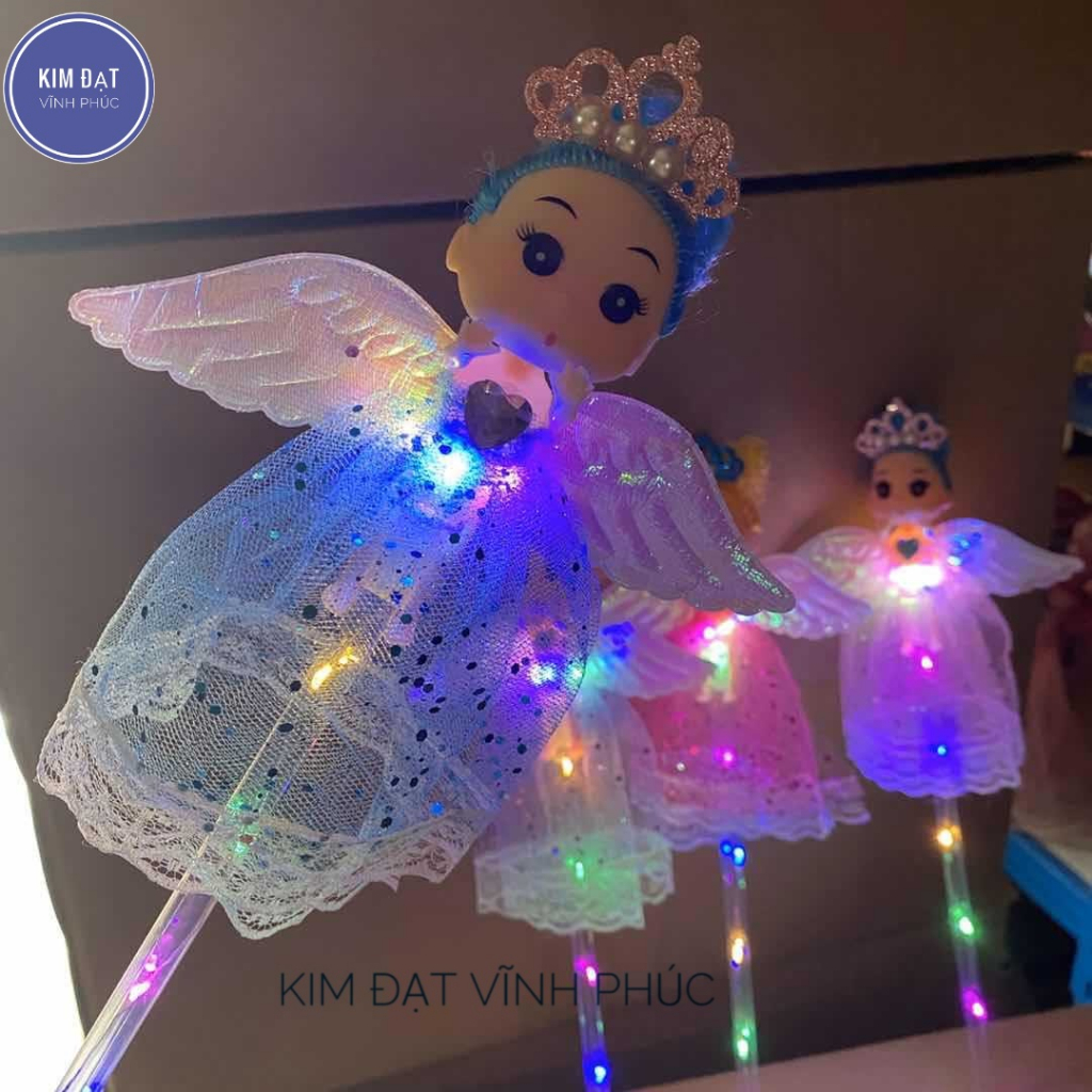 Đèn Búp bê phát sáng có sẵn pin . đồ chơi Đèn lồng công chúa nhiều màu sắc