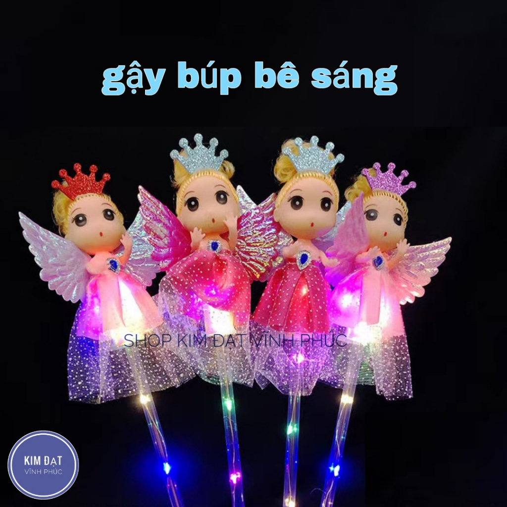 Đèn Búp bê phát sáng có sẵn pin . đồ chơi Đèn lồng công chúa nhiều màu sắc