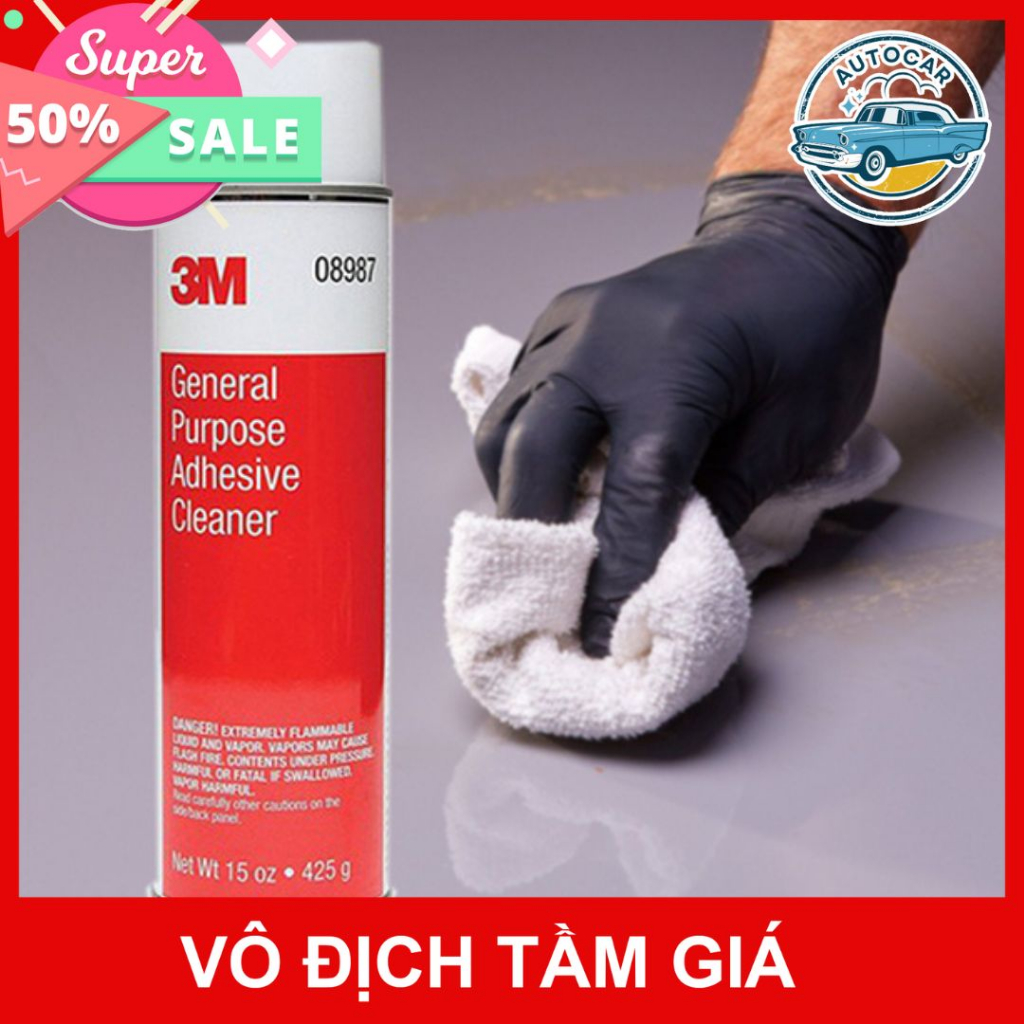 Dung dịch tẩy nhựa đường tẩy keo 3M General Purpose Adhesive Cleaner 08987 chính hãng
