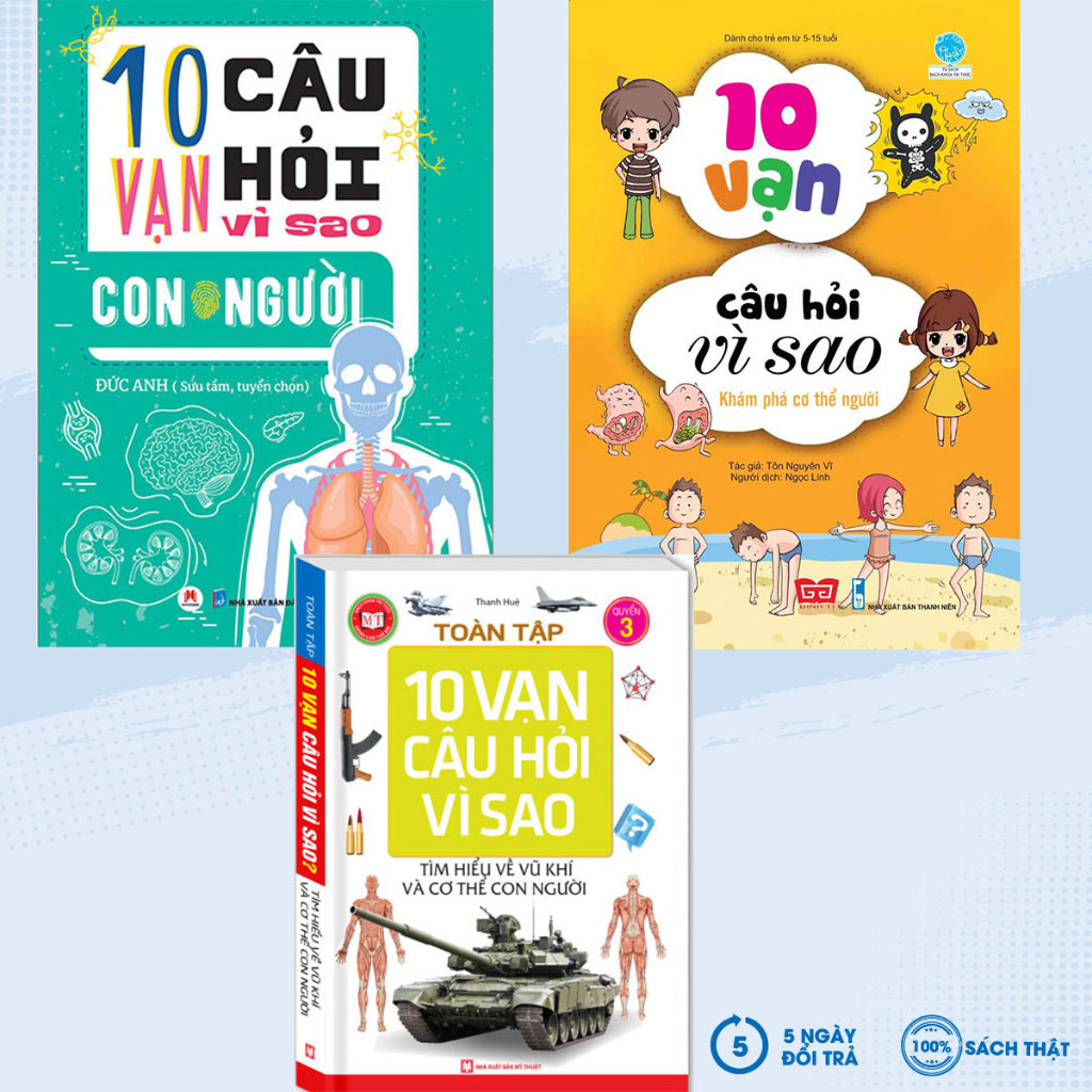 Sách - Combo Sách 10 Vạn Câu Hỏi Vì Sao Dành Cho Bé 10 Tuổi Về Chủ Đề Cơ Thể Con Người - DTI