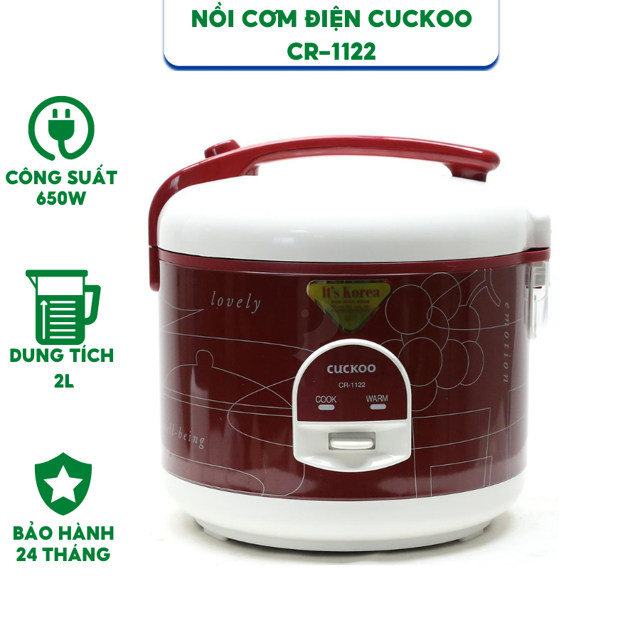 Nồi cơm điện Cuckoo 2 lít CR-1122 - Hàng chính hãng