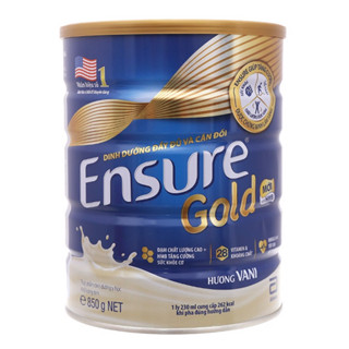 Sữa Ensure Gold Hương Vani Ít Ngọt 850G