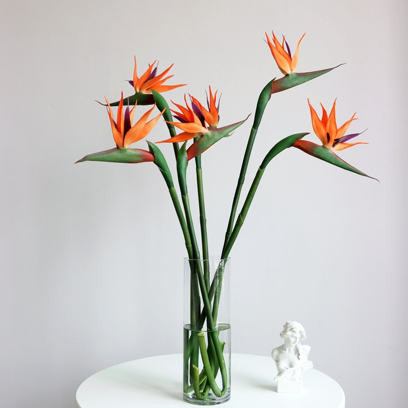 Hoa thiên điểu cao su cành dài 82 cm trang trí