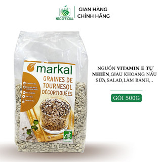 Hạt hướng dương hữu cơ Markal 500g giàu vitamin Elafm bánh,sữa hạt