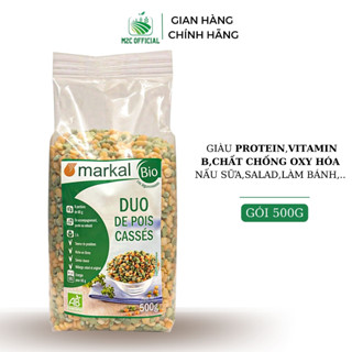 Đậu Hà Lan xanh và vàng hữu cơ Markal 500g điều hòa lượng đường trong máu giàu dinh dưỡng