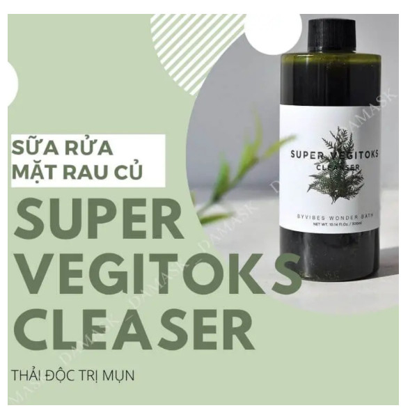 Sữa Rửa Mặt Rau Củ Thải Độc Super Vegitoks Cleanser Hàn Quốc 300ml