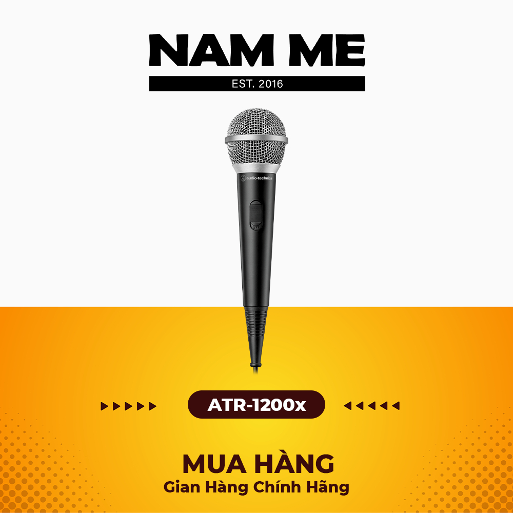 Micro Audio-Technica ATR1200x - Micro dynamic biểu diễn, thu âm podcast, nhạc cụ, âm ly gia đình