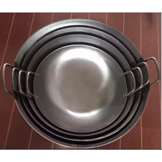 Chảo xào thép carbon hai quai 4 kích thước
