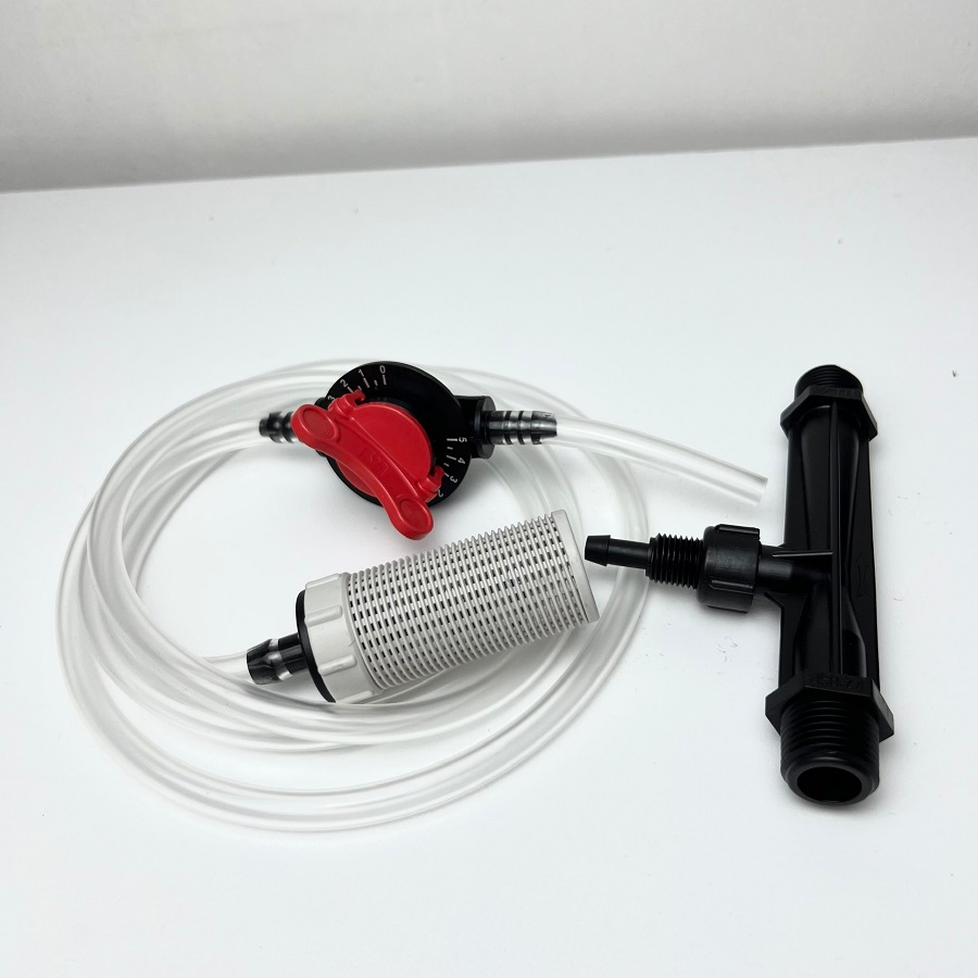 Bộ châm phân Venturi 21-27-34-49-60 kèm dây hút có van điều chỉnh- Thiết bị châm bón phân tự động