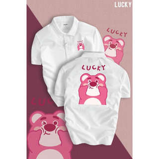 Áo Polo,Áo Thun cổ bẻ Gấu Lucky vải cá sấu 4 chiều thoáng mát