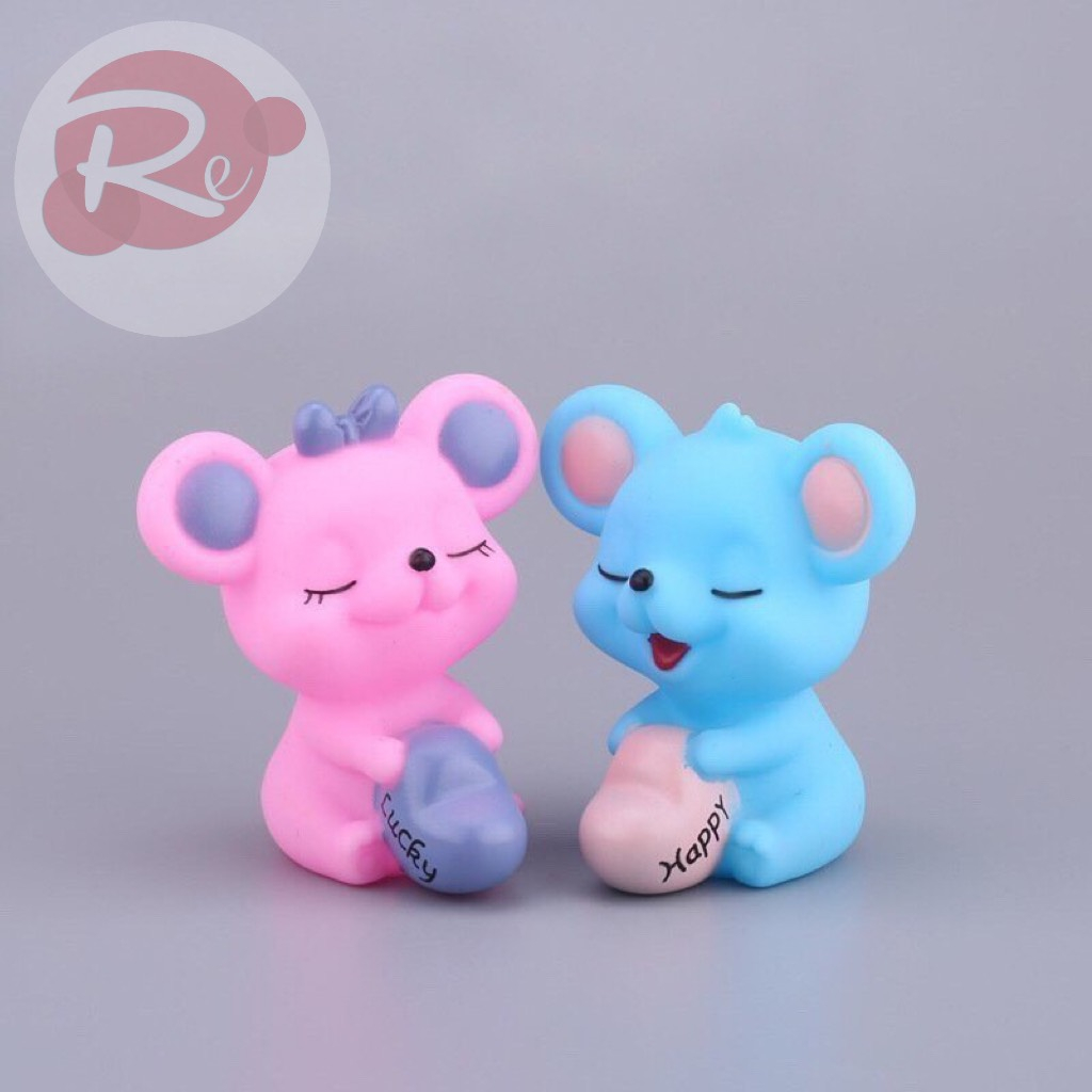 – Chuột Lucky&Happy (1Cặp) - Trang trí bánh sinh nhật bánh kem
