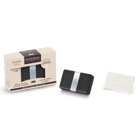 Kẹp sứ thơm cửa gió ô tô Esteban - mùi thơm Cedar (hương gỗ tuyết tùng)