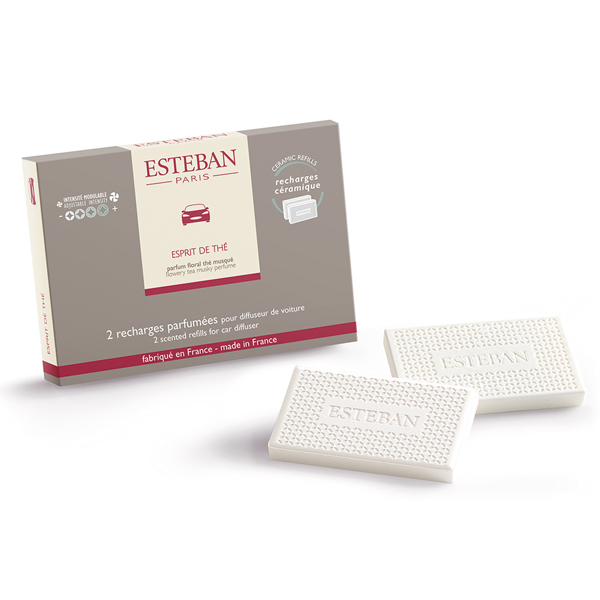 Miếng sứ thơm thay thế cài thông gió Esteban- Esprit De The (hoa và trái cây)