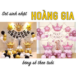 Set trang trí sinh nhật vương miệng Hoàng gia (Số theo tuổi) SSN-BDTS-004-5