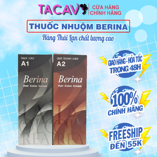 Thuốc nhuộm tóc nâu,đen berina thái lan a1,a2 chính hãng