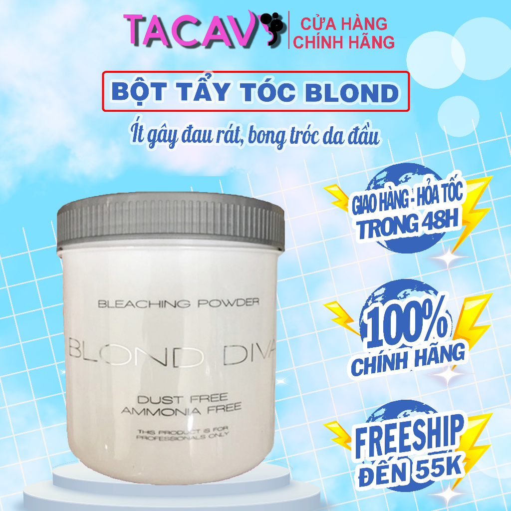 BỘT TẨY TÓC BLOND DIVA CHÍNH HÃNG SIÊU RẺ,NÂNG SÁNG TÓC 9 CẤP ĐỘ