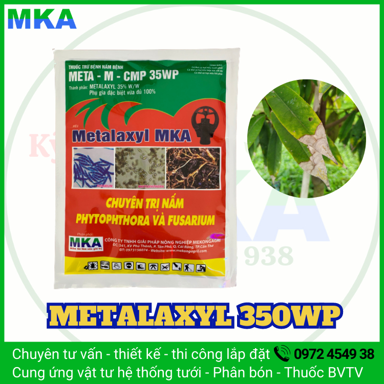 METALAXYL 350WP quản lý nấm bệnh phổ rộng nứt thân xì mủ phytophthora