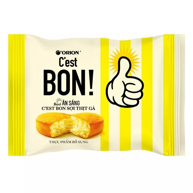 Combo 5 bịch= 25 Bánh ăn sáng sợi thịt gà Orion C'est Bon