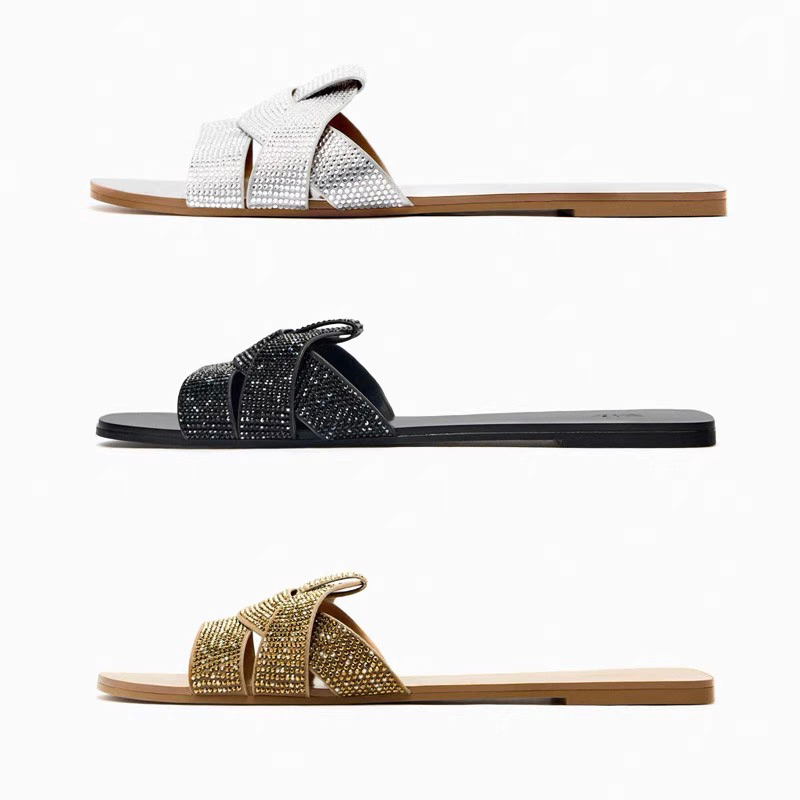 Order 💜 ZR Dép bệt quai xoắn đính đá
