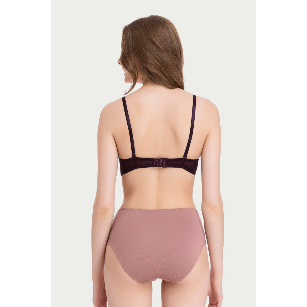 Quần lót Hikini nữ Misaki trơn phối ren dáng cơ bản M1014