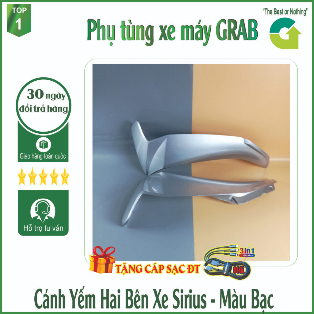 Bộ 2 Yếm bên ngoài hai bên Trái - Phải xe Sirius nhiều màu