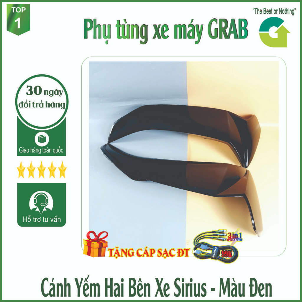 Bộ 2 Yếm bên ngoài hai bên Trái - Phải xe Sirius nhiều màu