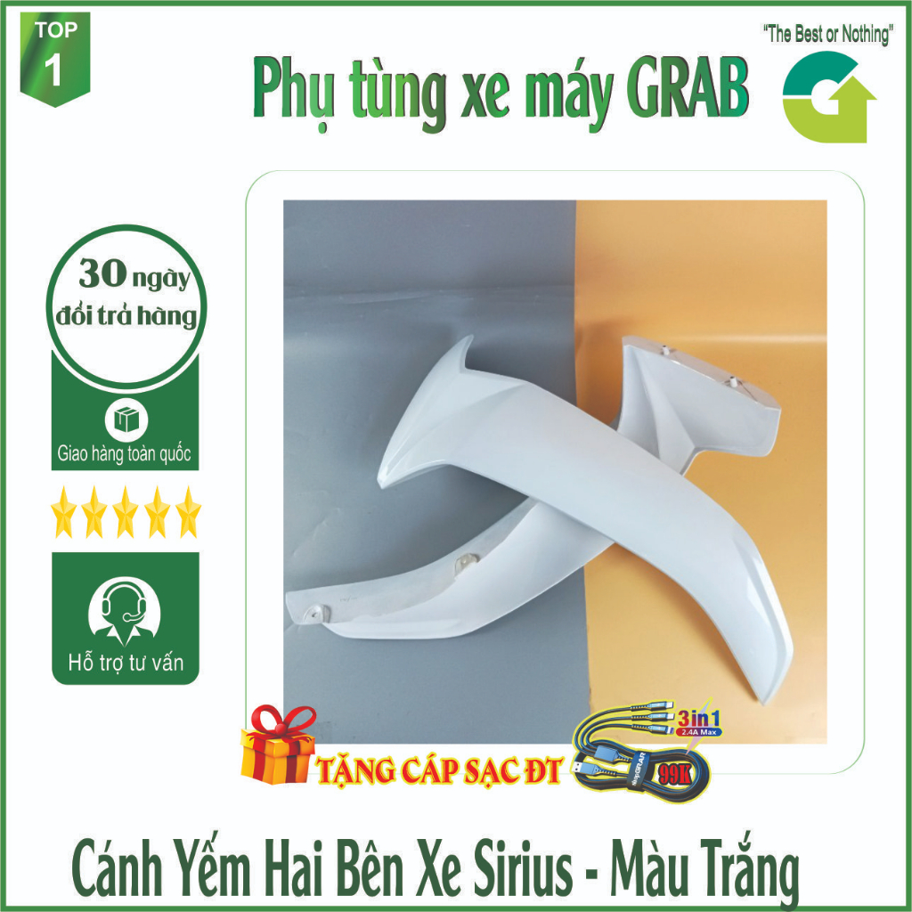 Bộ 2 Yếm bên ngoài hai bên Trái - Phải xe Sirius nhiều màu