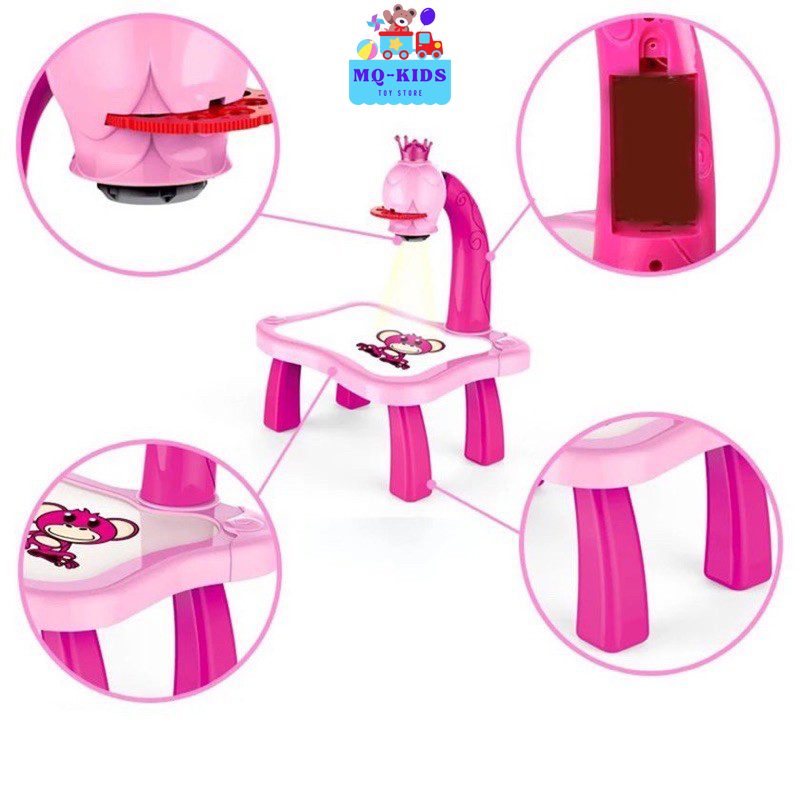 Bàn vẽ có đèn chiếu, Bàn vẽ đa năng thông minh kèm nhạc cho bé tập tô, tập vẽ