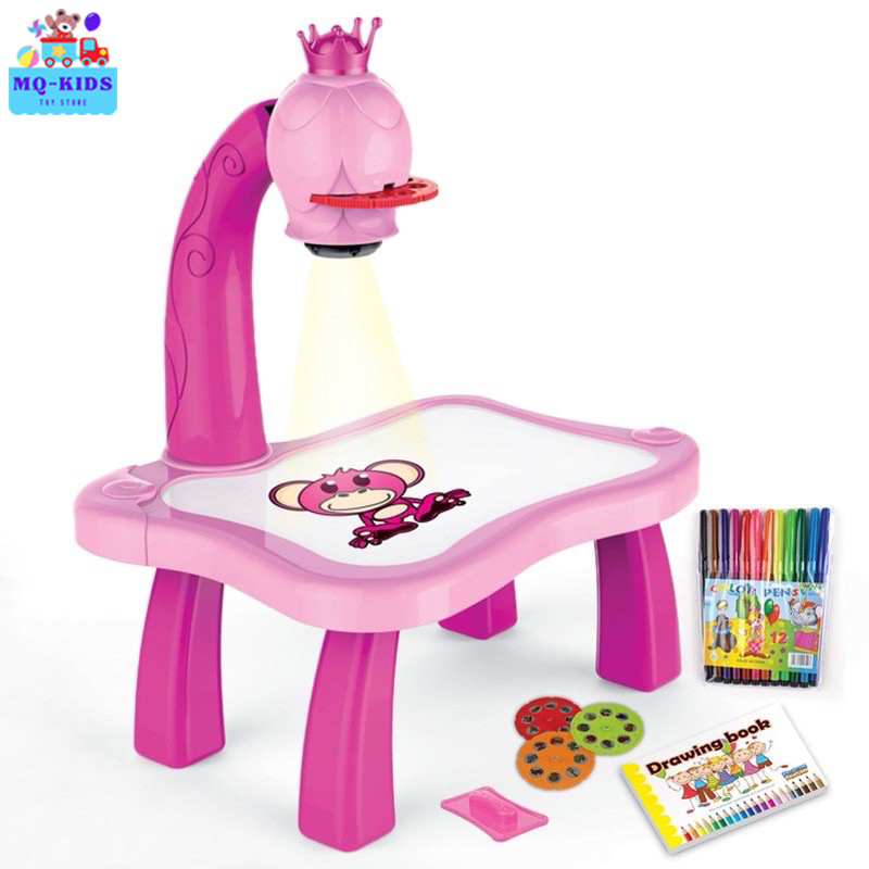 Bàn vẽ có đèn chiếu, Bàn vẽ đa năng thông minh kèm nhạc cho bé tập tô, tập vẽ