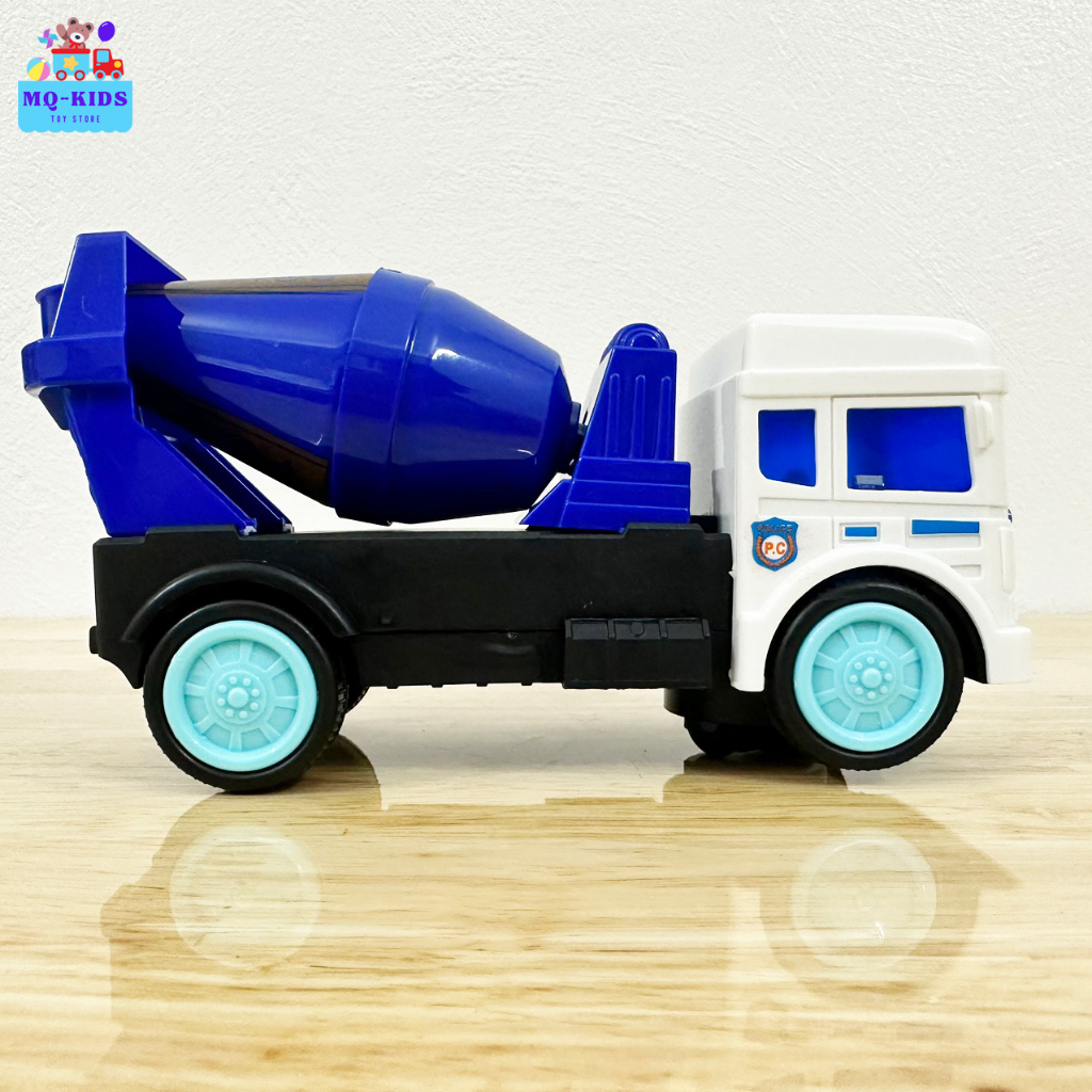 Xe trộn bê tông chạy Pin - Ô Tô công trình Chất liệu nhựa cao cấp chống va đập cho bé