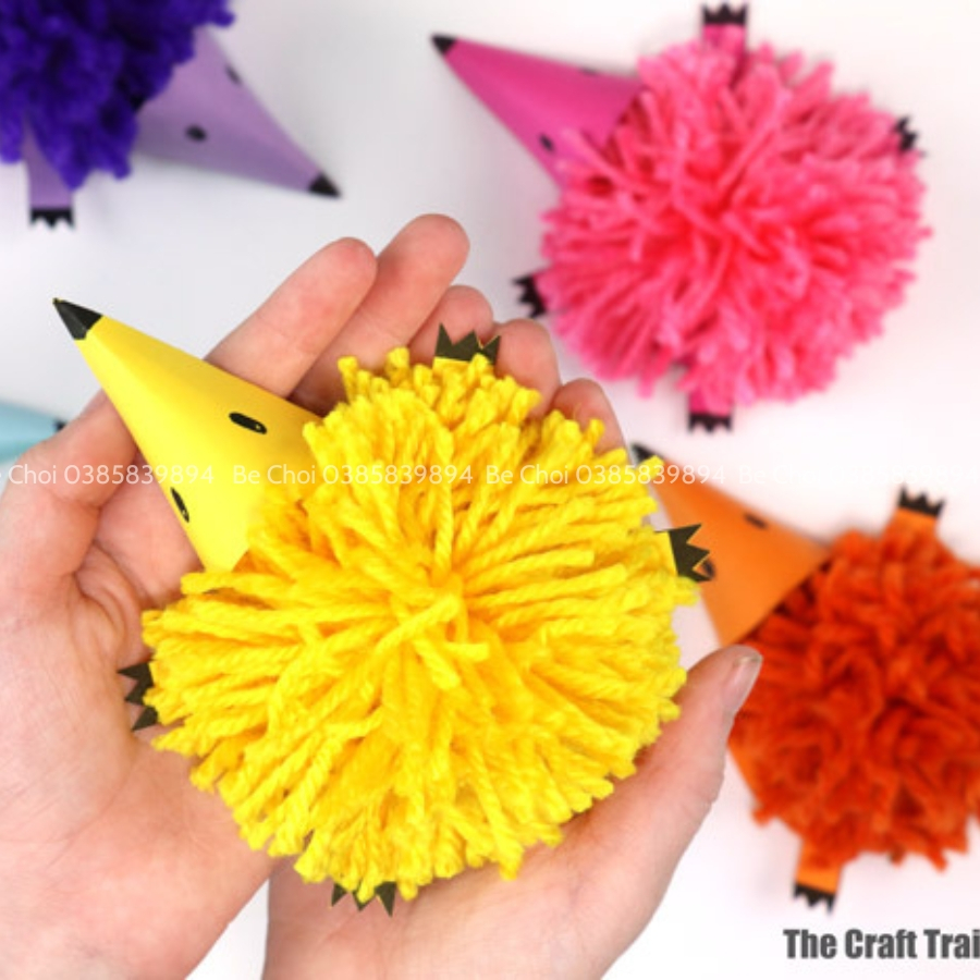 Dây len làm thủ công, hoạt động tạo hình sáng tạo cho bé, đồ chơi giáo dục sớm, làm đồ trang trí