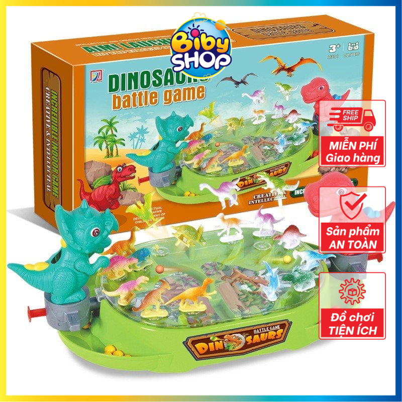 Đồ chơi đấu trường khủng long dinosaurs battle game cho bé kèm nhiều khủng long nhỏ