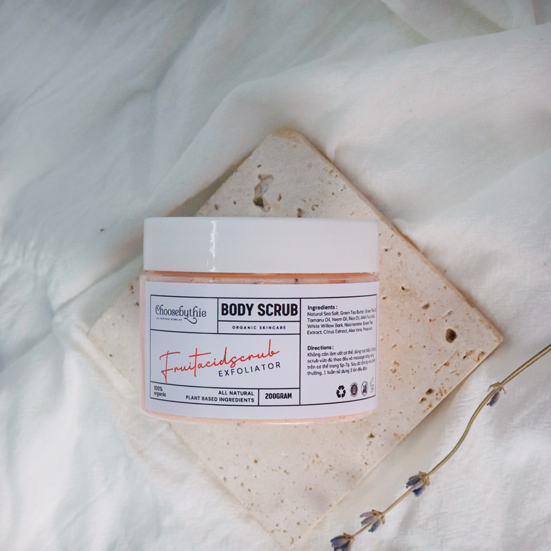 Tẩy tế bào chết Scrub Fruit chứa AHA và BHA thiên nhiên - Choosebythie