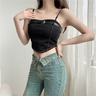 🍒🍒🍒 🌵🌵áo kiểu nữ croptop phối dây nịt z1000