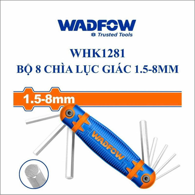 Bộ 8 cây lục giác dạng xếp WADFOW WHK1281