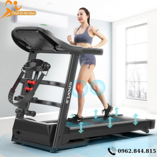 Máy chạy bộ tại nhà bàn chạy hoa văn kim cương chống trơn trượt, Máy chạy bộ đa năng khung thép chắc chắn chịu tải 120kg